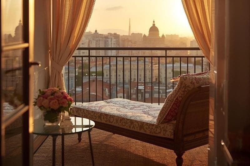 Rahat ve şık balkon sedir dekorasyonu